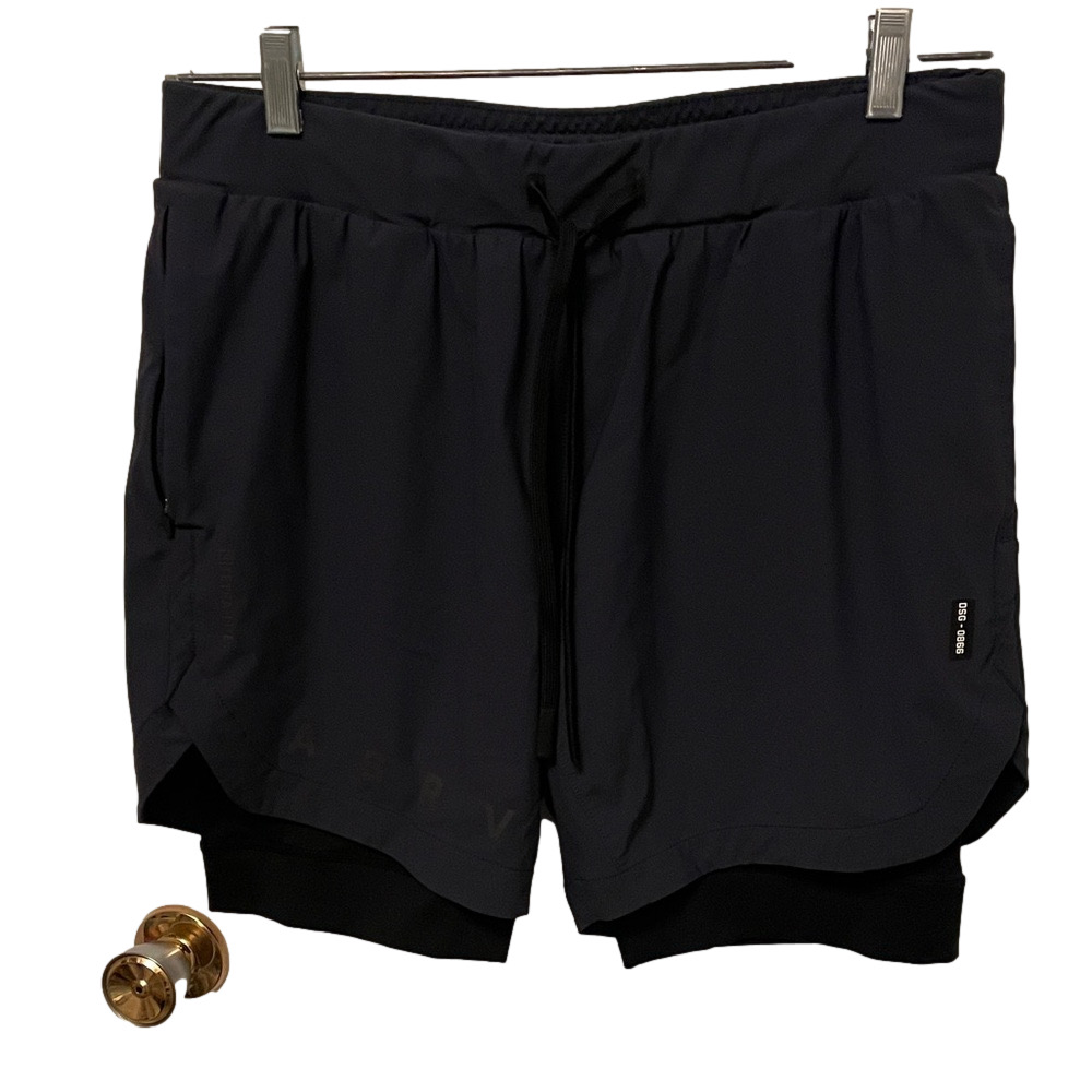 ASRV  Navy Tetra Lite 5” Black Liner Athletic Shorts Size Small